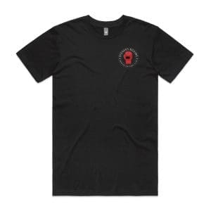 Front Black Tee with Gloves