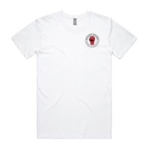 Front White Tee with Gloves